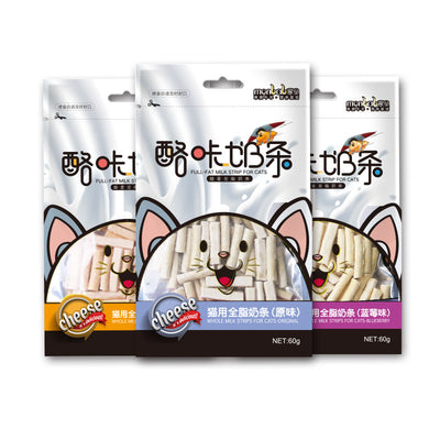 Mengbei freeze-dried milk strips 60g dog and cat treats molar cheese pet treats